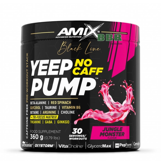 Yeep Pump No Caff Pre-Workout 360g, Amix картинка Yeep Pump No Caff Pre-Workout 360g, Amix фото