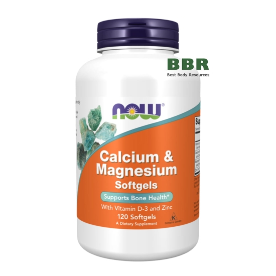 Calcium & Magnesium with Vitamin D-3 and Zinc 120 Sofgels, NOW Foods фото