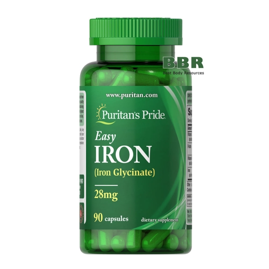 Easy Iron Glycinate 28mg 90 Caps, Puritans Pride картинка Easy Iron Glycinate 28mg 90 Caps, Puritans Pride фото