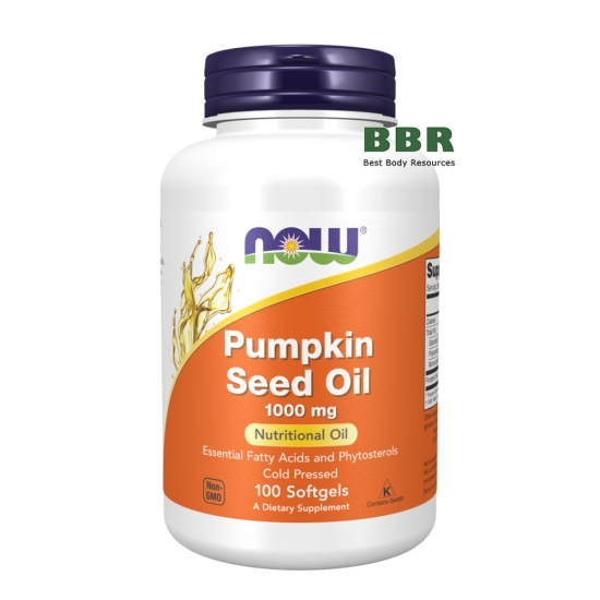 Pumkin Seed Oil 1000mg 100 Softgels, NOW Foods фото