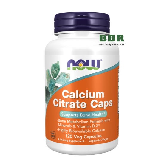 Calcium Citrate with Minerals 120 Veg Caps, NOW Foods фото