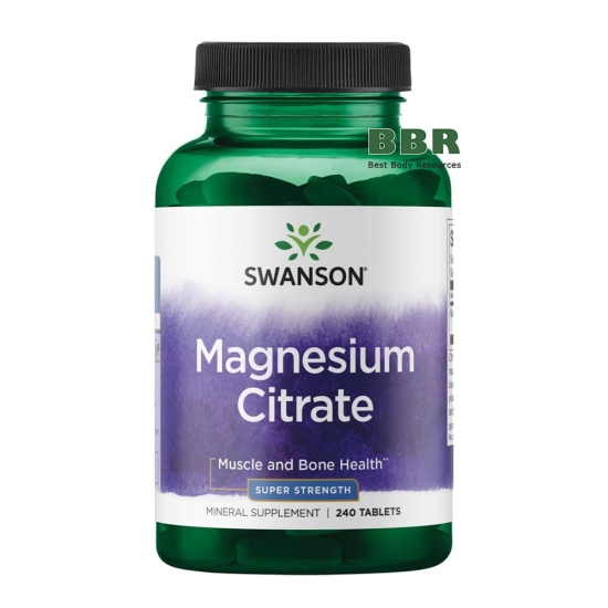 Magnesium Citrate 225mg 240 Tabs, Swanson фото