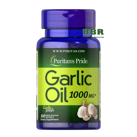 Garlic Oil 1000mg 100 Softgels, Puritans Pride картинка Garlic Oil 1000mg 100 Softgels, Puritans Pride фото