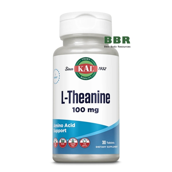 L-Theanine 100mg 30 Tabs, KAL фото