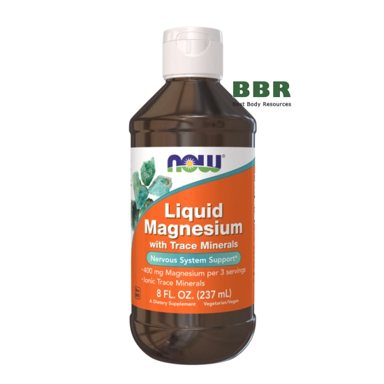 Liquid Magnesium With Trace Minerals 237ml, NOW Foods фото