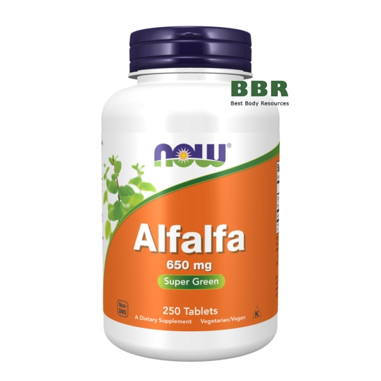 Alfalfa 650 250 Tabs, NOW Foods фото