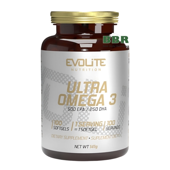 Ultra Omega 3 500 EPA 250 DHA 100 Softgels, Evolite картинка Ultra Omega 3 500 EPA 250 DHA 100 Softgels, Evolite фото