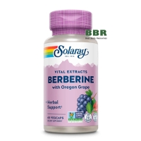 Vital Extracts Berberine With Oregon Grape 250mg 60 Veg Caps, Solaray