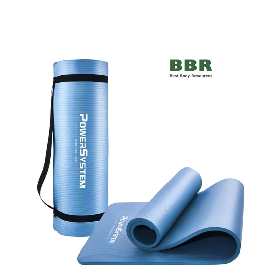 Коврик для йоги и фитнеса 4017BU Blue, PowerSystem фото