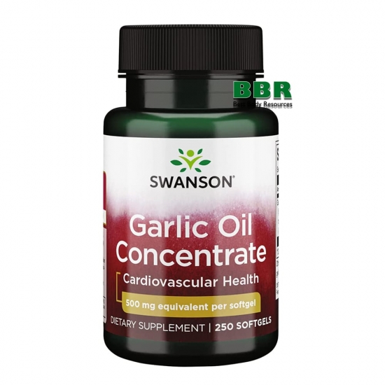 Garlic Oil Concentrate 500mg 250 Softgels, Swanson (Softgels) фото