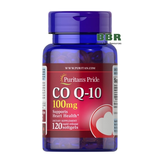 Co Q10 100mg 120 Softgels, Puritans Pride фото