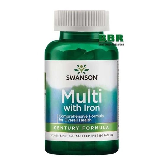 Multi with Iron Century Formula 130 Tabs, Swanson (Tabs) фото