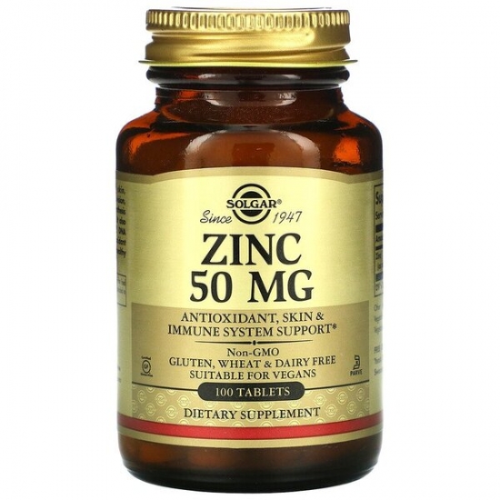 Zinc 50mg 100 Tabs, Solgar (Tabs) фото