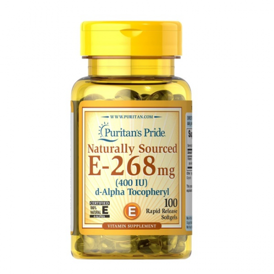 Naturally Sourced E-268mg 50 Softgels, Puritans Pride фото