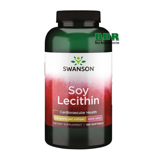 Soy Lecithin 1200mg 180 Softgels, Swanson (Softgels) фото