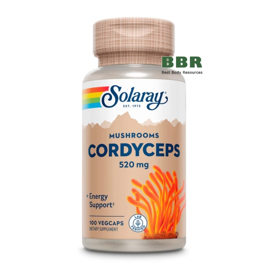 Cordyceps 520mg 100 Veg Caps, Solaray картинка Cordyceps 520mg 100 Veg Caps, Solaray фото
