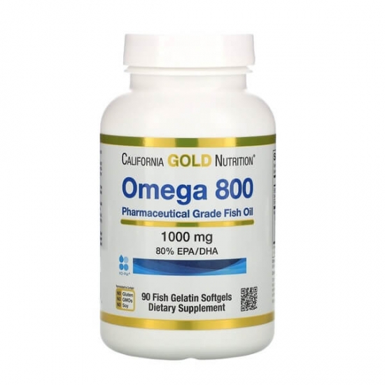 Omega 800 90 Fish Softgels, California GOLD Nutrition фото