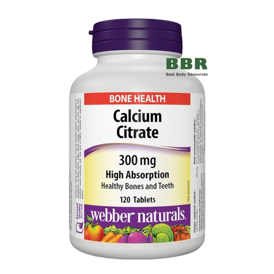 Calcium Citrate 300mg 120 Tabs, Webber Naturals фото