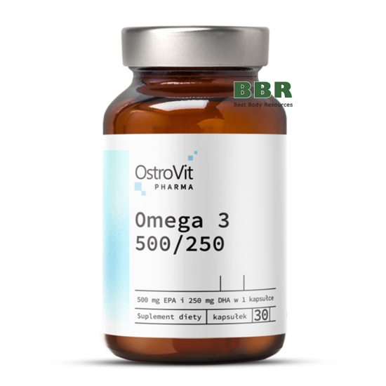 Omega 3 500mg EPA 250mg DHA 30 Softgels, OstroVit Pharma фото