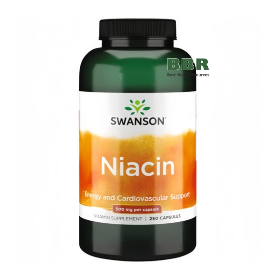 Niacin 500mg 250 Caps, Swanson фото