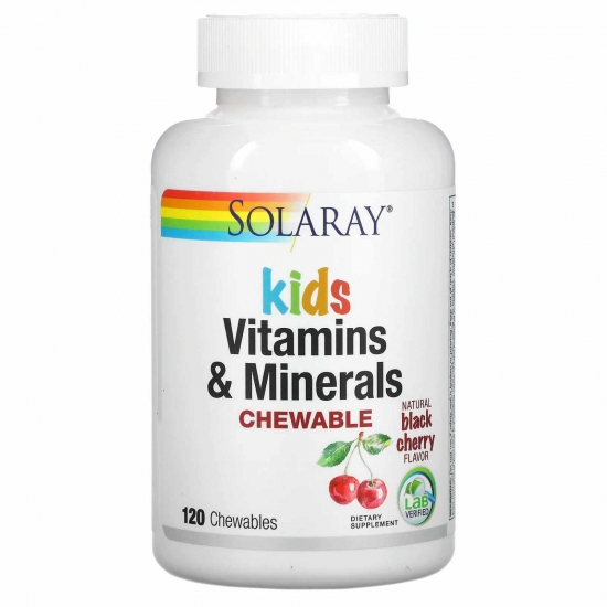 Children`s Vitamin & Minerals 120 Chewables, Solaray фото