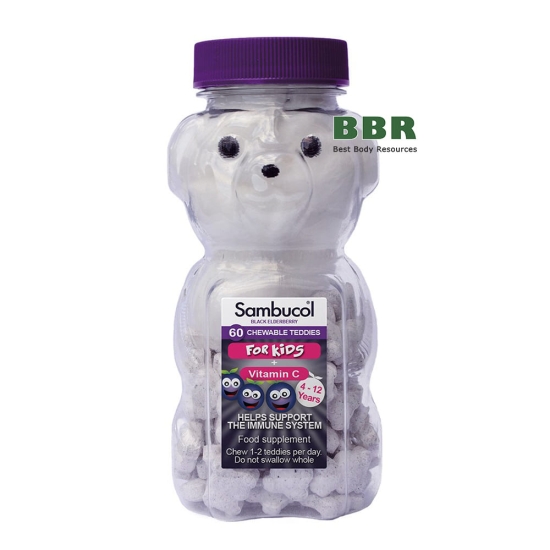 Immune Support Kids Teddies 60 Chew Tabs, Sambucol картинка Immune Support Kids Teddies 60 Chew Tabs, Sambucol фото