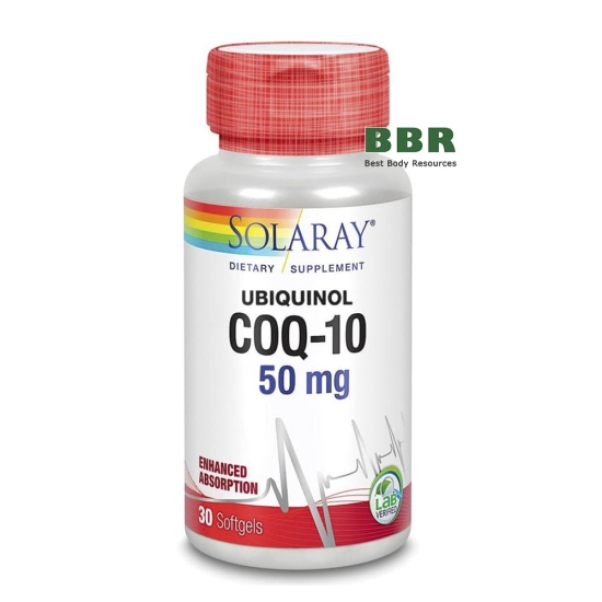 Ubiquinol CoQ10 50mg 30 Softgels, Solaray картинка Ubiquinol CoQ10 50mg 30 Softgels, Solaray фото