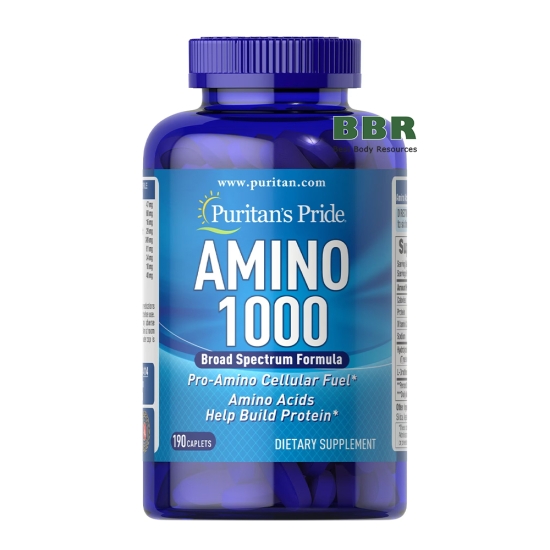 Amino 1000 190 Tabs, Puritans Pride фото