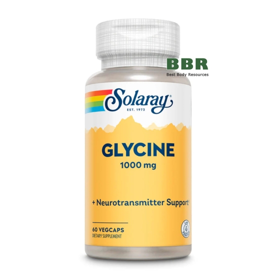 Glycine 1000mg 60 Veg Caps, Solaray фото