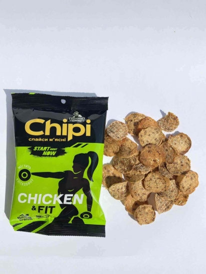 Мясные Слайсы Chipi Chicken & Fit 30g, Dymkoff фото