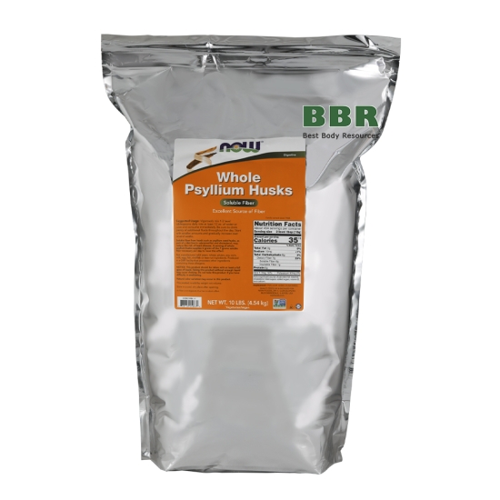Whole Psyllium Husk Powder 4,54kg, NOW Foods фото