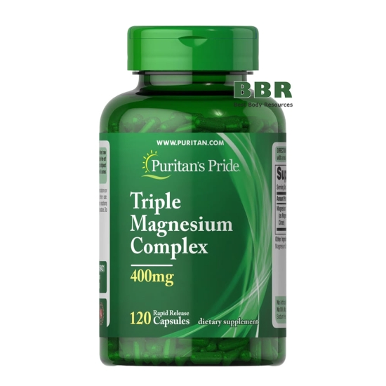 Triple Magnesium Complex 400mg 120 Caps, Puritans Pride фото