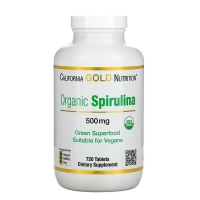 Organic Spirulina 500mg 720 Tabs, California GOLD Nutrition (Tabs)