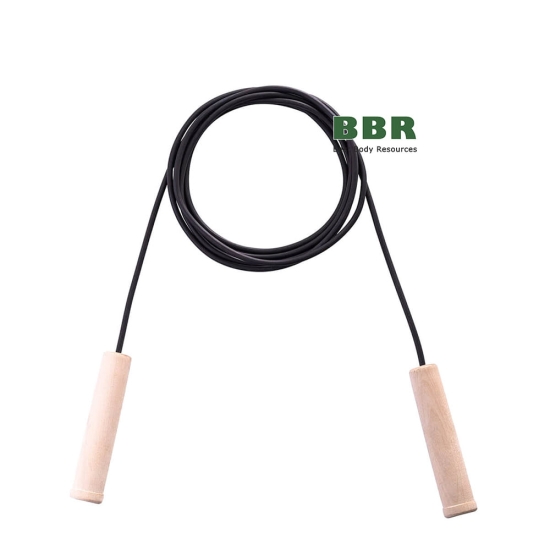 Скакалка резиновая с деревянными ручками, 3м фото