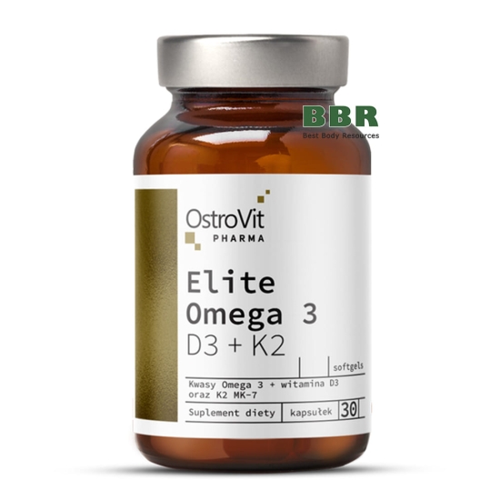Elite Omega 3 D3 + K2 30 Softgels, OstroVit Pharma фото