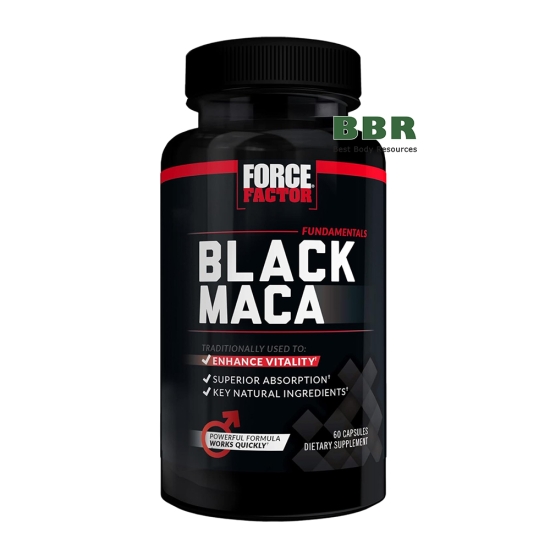 Black MACA 60 Veg Caps, Force Factor картинка Black MACA 60 Veg Caps, Force Factor фото
