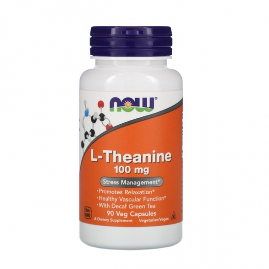 L-Theanine 100mg 90 Veg Caps, NOW Foods фото