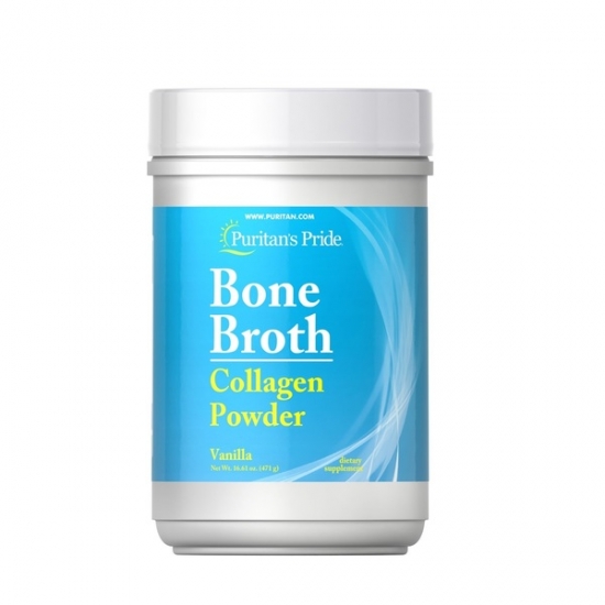 Bone Broth Collagen Powder 471g, Puritans Pride фото