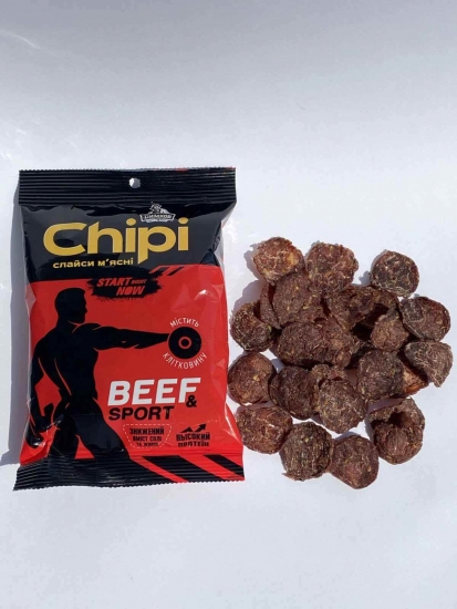 Мясные Слайсы Chipi Beef & Sport 30g, Dymkoff фото