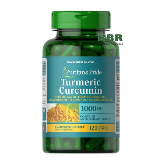 Turmeric Curcumin 1000mg 120 Caps, Puritans Pride фото
