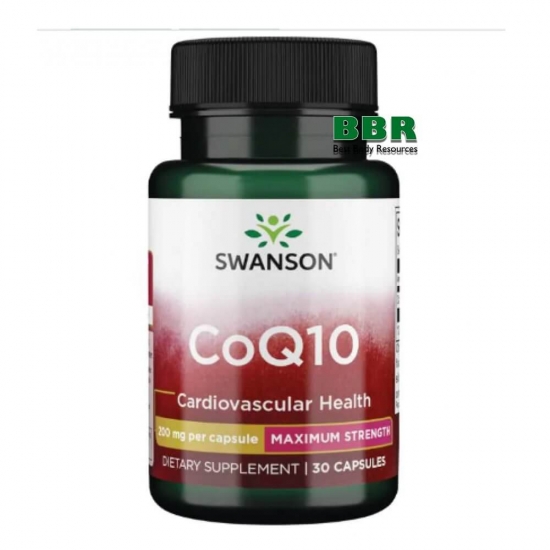 CoQ10 Maximum Strength 200mg 30 Caps, Swanson (Caps) фото