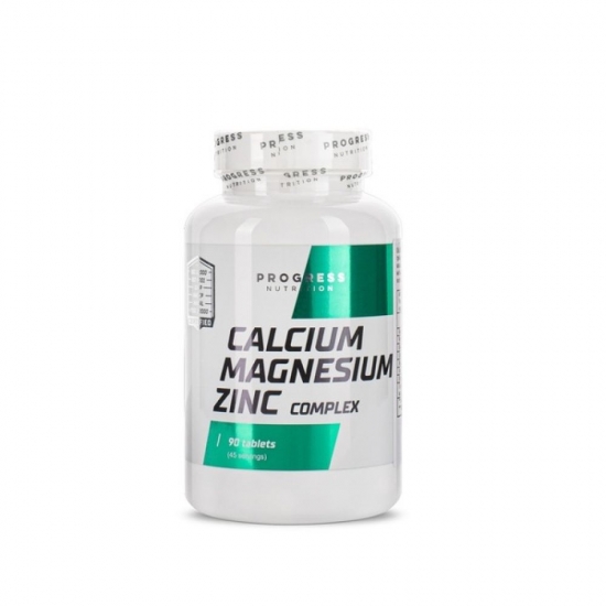 Calcium Magnesium Zinc Complex 90 Tabs, Progress Nutrition фото