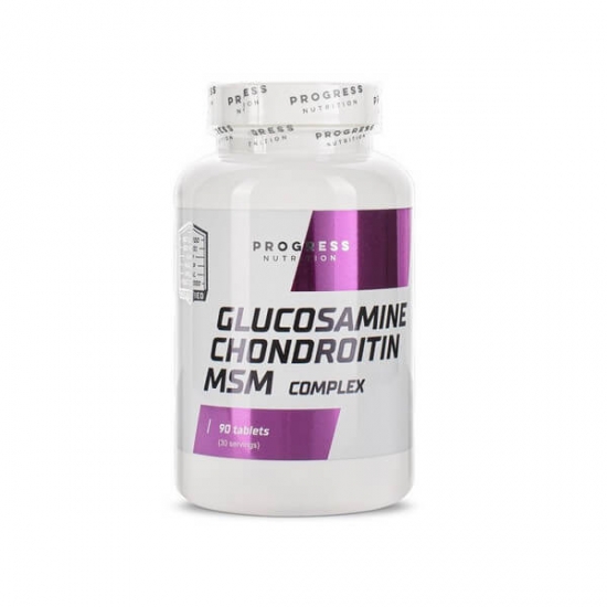 Glucosamine Chondroitin MSM Complex 90 Tabs, Progress Nutrition фото