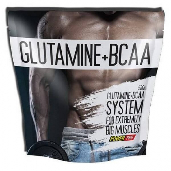 Glutamine + BCAA 500g, PowerPro фото