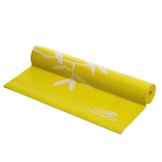 Коврик для йоги и фитнеса 4011 Yellow, PowerPlay фото