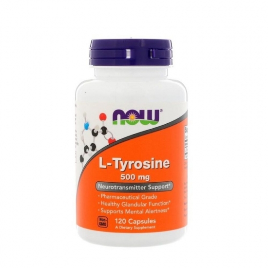 L-Tyrosine 500mg 120 Caps, NOW Foods фото