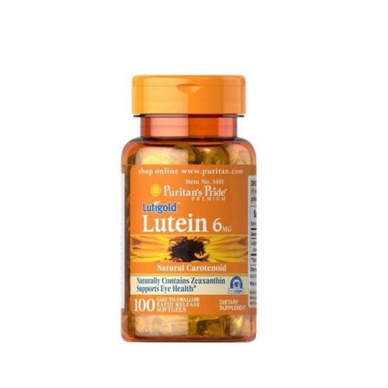 Lutein 6mg with Zeaxanthin 100 Softgels, Puritans Pride картинка Lutein 6mg with Zeaxanthin 100 Softgels, Puritans Pride фото