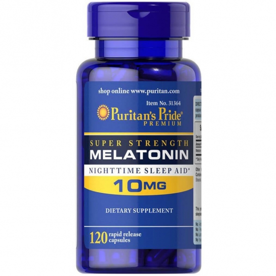 Melatonin 10mg 120 Caps, Puritans Pride картинка Melatonin 10mg 120 Caps, Puritans Pride фото