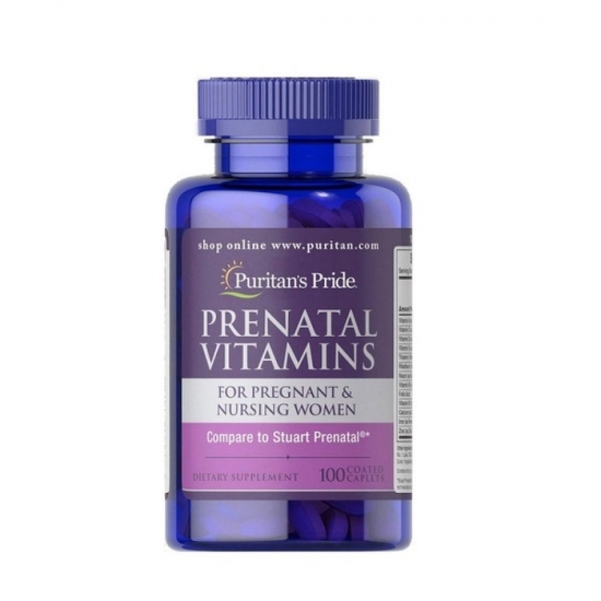 Prenatal Vitamins 100 Caplets, Puritans Pride фото