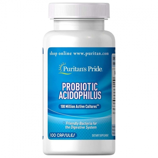 Probiotic Acidophilus 100 Million 100 Caps, Puritans Pride картинка Probiotic Acidophilus 100 Million 100 Caps, Puritans Pride фото